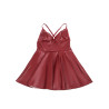 Subblime - 955403 Robe À Bretelles En Cuir Bordeaux L/Xl